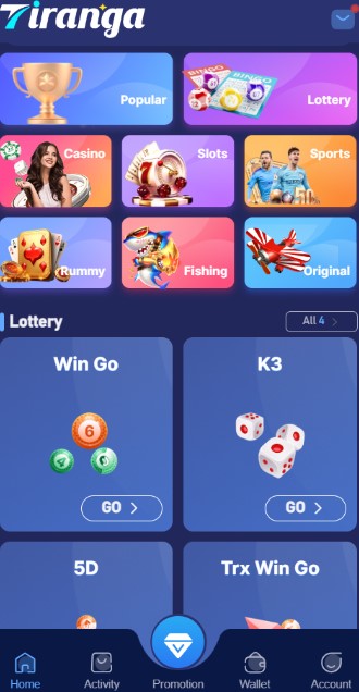 Different Games Available On Tiranga Lottery